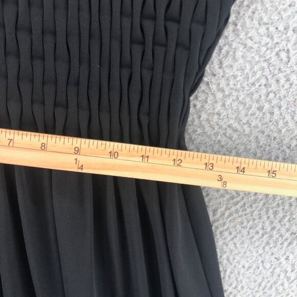 Calvin Klein Dress Womens Small Black Fit & Flare Tank Smocked Travel Knit Mini - Picture 8 of 11